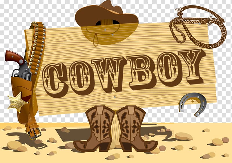 American frontier Cowboy Party Western saloon, welcome transparent background PNG clipart