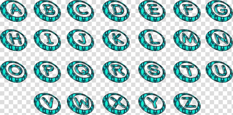 Symbol Circle Turquoise Body Jewellery , alphabet collection transparent background PNG clipart