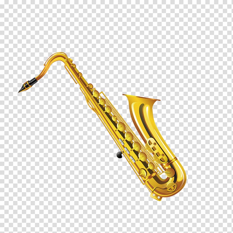 Baritone saxophone Illustration, Musical Instruments transparent background PNG clipart