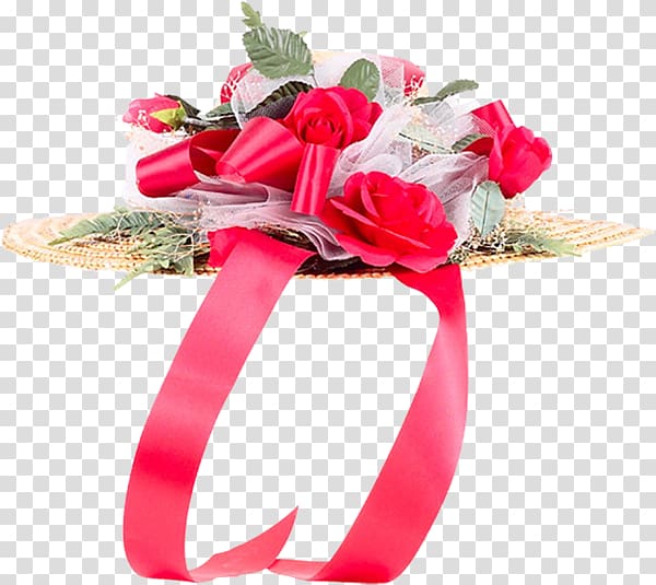 Hat , Pastoral rose ribbon hat transparent background PNG clipart