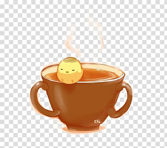 Masala chai Pixiv Drawing Anime Illustration, Cartoon cup transparent background PNG clipart