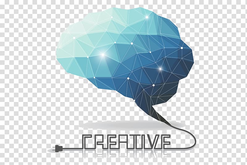 Creative logo, Human brain Polygon Euclidean , Creative Brain transparent background PNG clipart