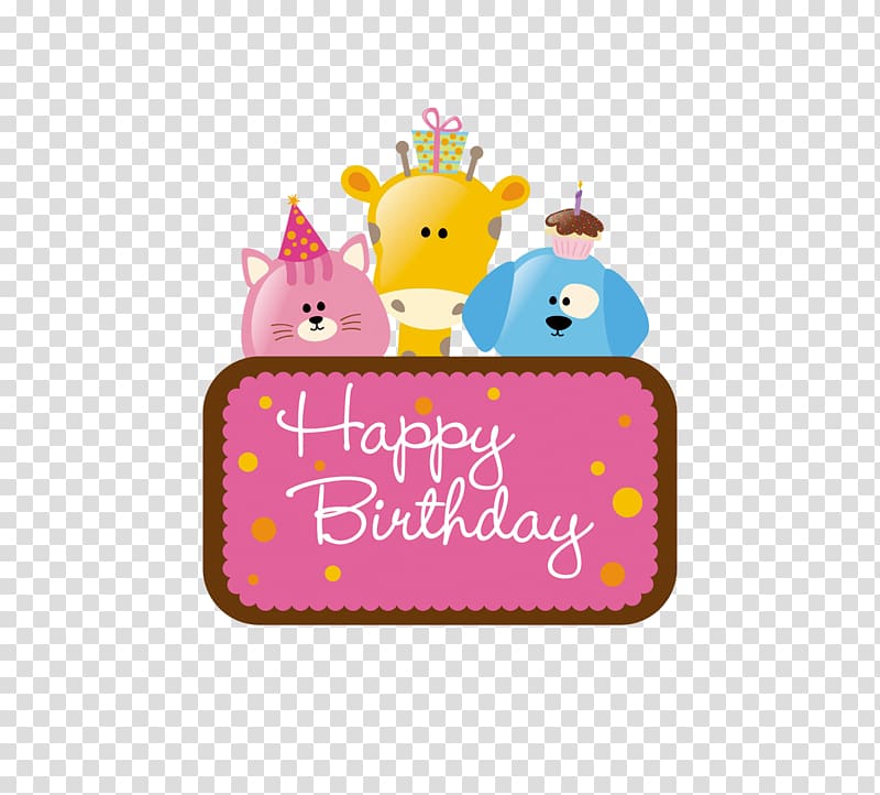 Birthday cake Wedding invitation Greeting card , Happy Birthday tag transparent background PNG clipart