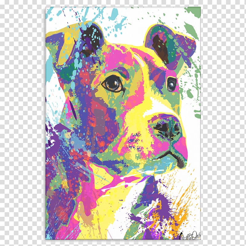 Dog Modern art Acrylic paint Painting, Dog transparent background PNG clipart