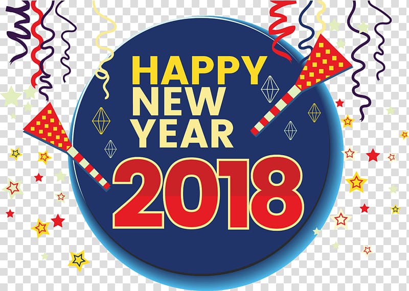 New Year\'s Day New Year\'s Eve Wish, 2018 happy New Year! transparent background PNG clipart