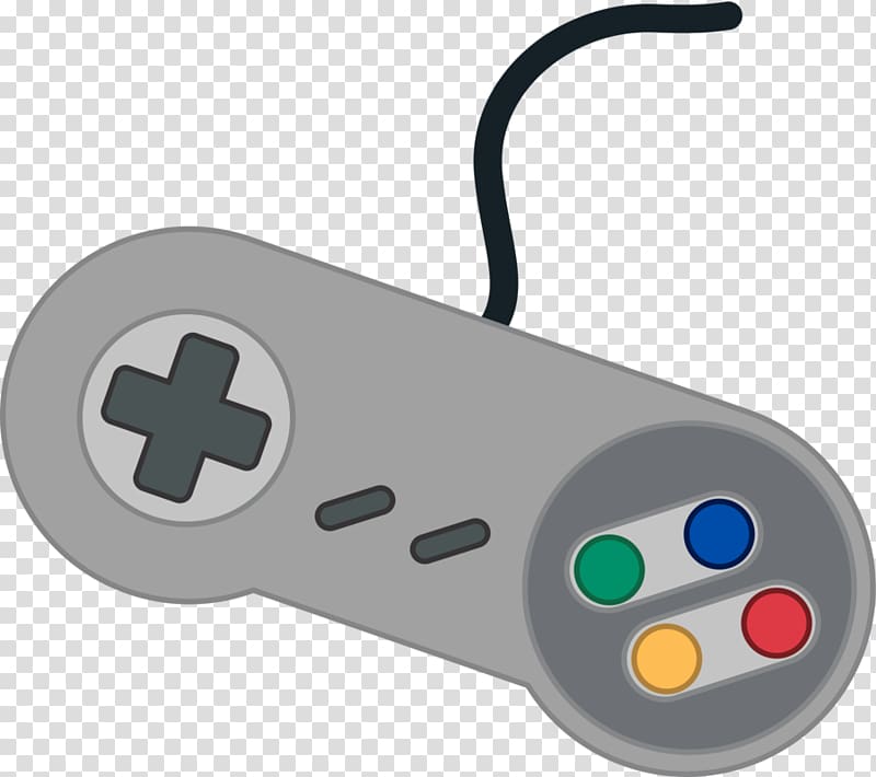 gray corded game controller illustration, Super Nintendo Entertainment System Joystick Game Controllers Xbox 360 , gamepad transparent background PNG clipart