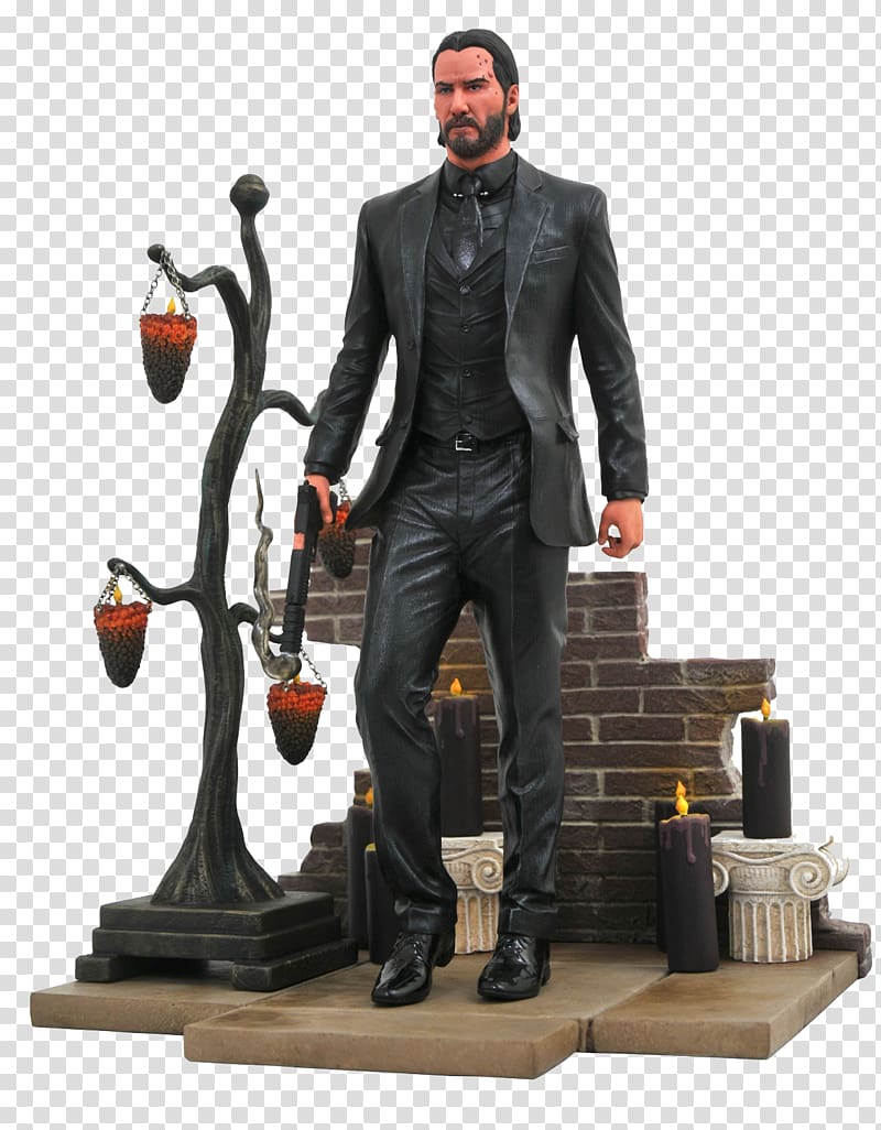 John Wick Chapter 2 PVC Statue Action & Toy Figures Sculpture, keanu reeves transparent background PNG clipart