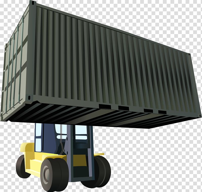 Car Forklift Intermodal container Truck, city courier crane transparent background PNG clipart