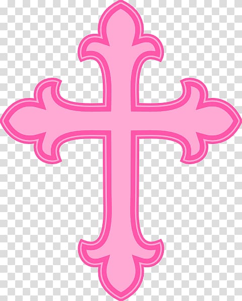 pink cross illustration, Baptism Christian cross Eucharist , Pink Angel transparent background PNG clipart