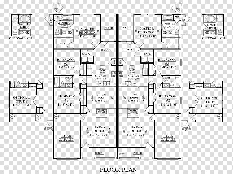 House plan Duplex Architectural plan Building, house transparent background PNG clipart