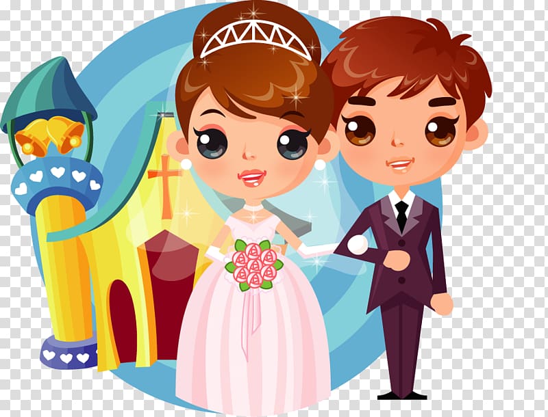 Wedding invitation Bridegroom, Married blue circular background castle transparent background PNG clipart