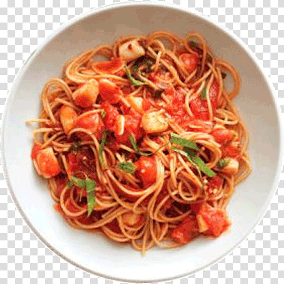 Spaghetti alla puttanesca Pasta al pomodoro Marinara sauce Taglierini, carbonara transparent background PNG clipart