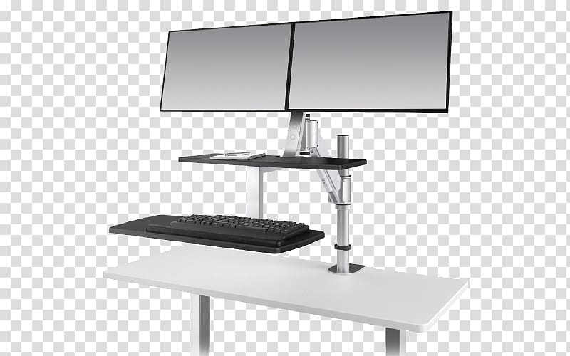 Sit-stand desk Standing desk Workstation Sitting, others transparent background PNG clipart