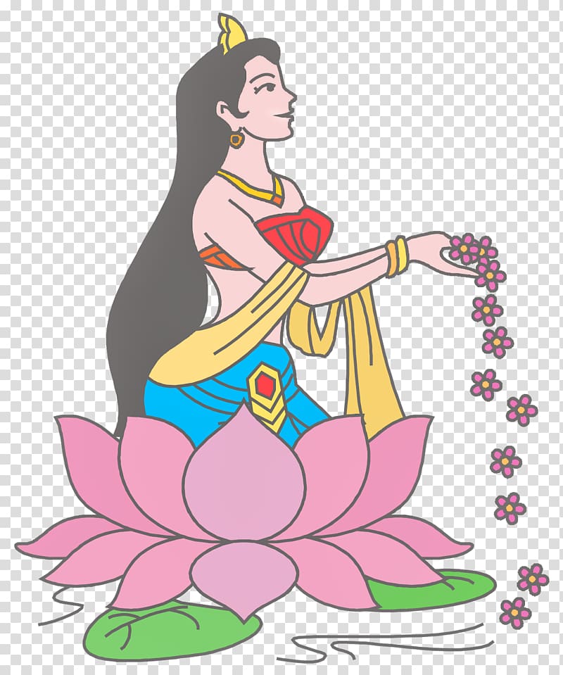 woman sitting on pink lotus flower , India Namaste , Namaste transparent background PNG clipart