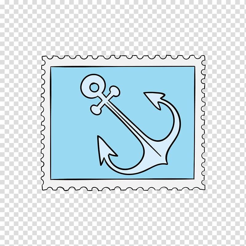 Blue, Blue anchor stamps transparent background PNG clipart