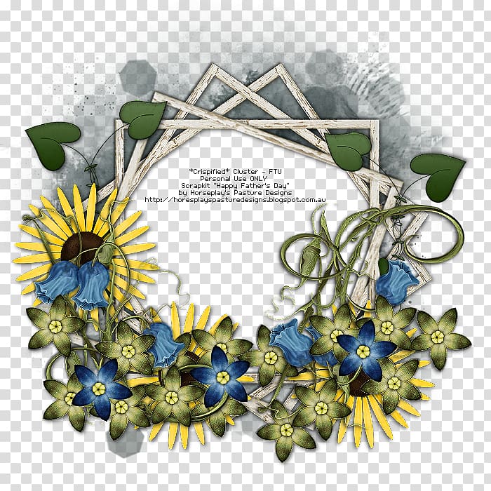 Floral design Wreath Computer cluster Flower, happy father's day transparent background PNG clipart