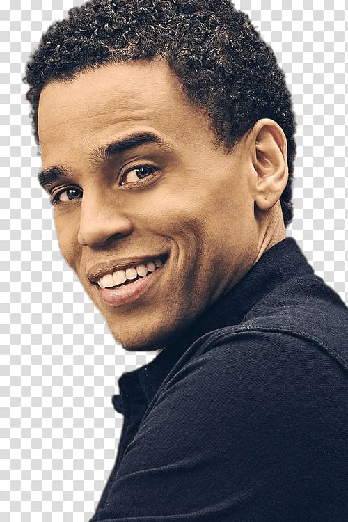 smiling man wearing black top, Michael Ealy transparent background PNG clipart
