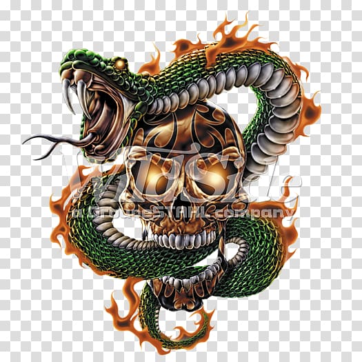 Skull Snake Fire Calvaria Flame, skull transparent background PNG clipart