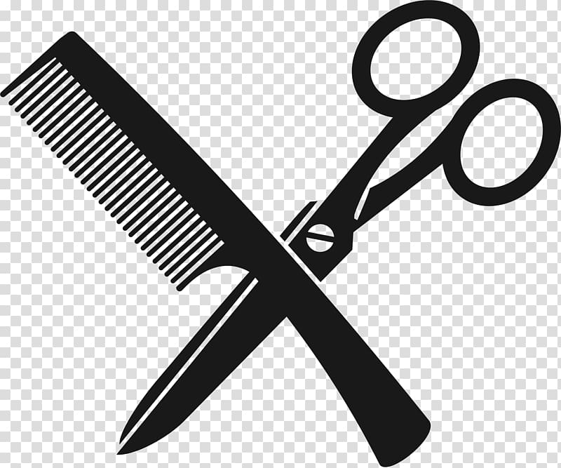Comb Barber Scissors Beauty Parlour, barber scissors transparent background PNG clipart