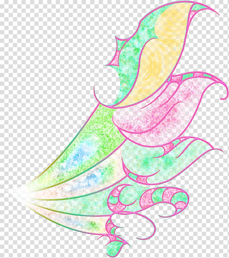 Tecna Fan art Illustration, fairy wings simple transparent background PNG clipart