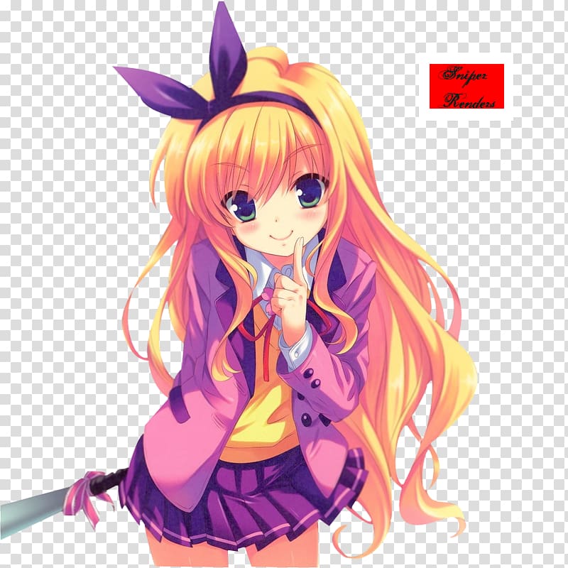Anime girl PNG transparent image download, size: 1920x1200px