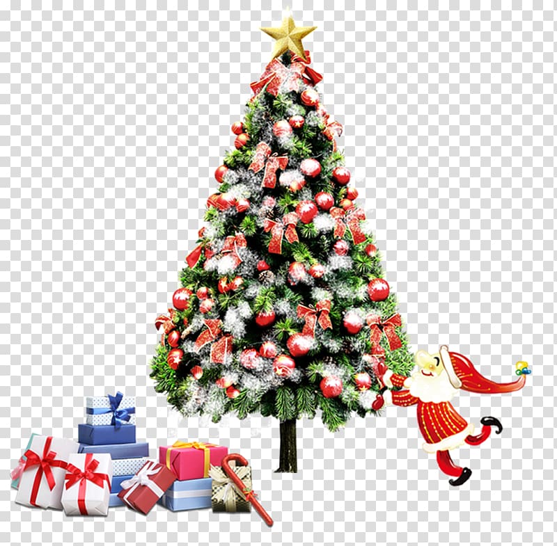 Santa Claus Christmas tree Christmas decoration Christmas ornament, Christmas tree ornaments hanging transparent background PNG clipart