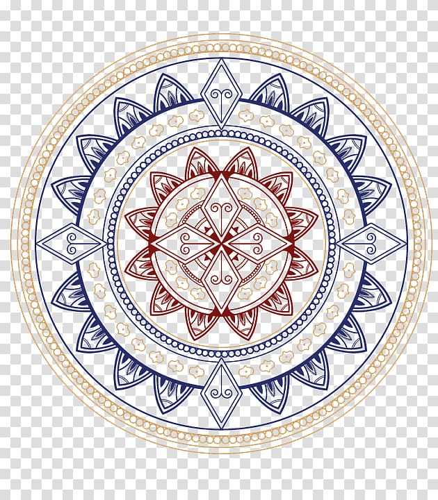 Mandala Ornament Buddhism Meditation Overlapping circles grid, Buddhism transparent background PNG clipart