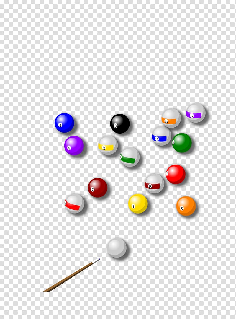 Billiards Snooker Cue stick, color pool billiards transparent background PNG clipart