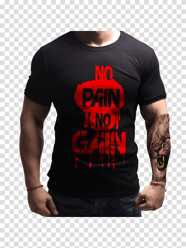 Long-sleeved T-shirt CZ 75 Clothing, No Pain No Gain transparent background PNG clipart