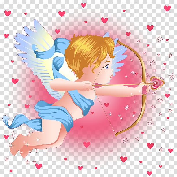 cupid's love arrow illustration transparent background PNG clipart