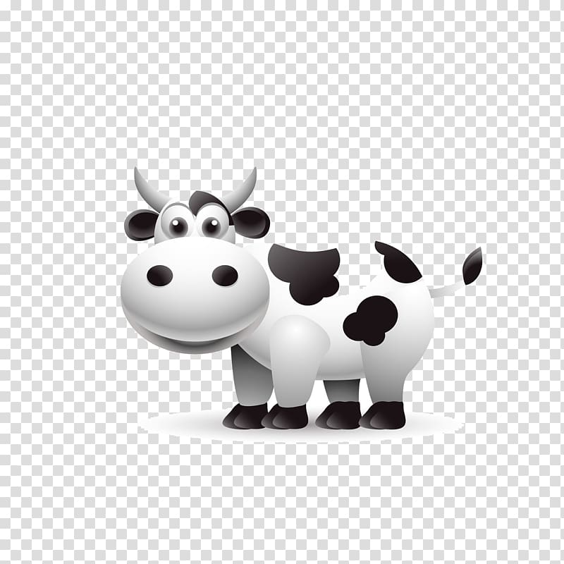 Holstein Friesian cattle Beef cattle Cartoon Illustration, Dairy cow transparent background PNG clipart