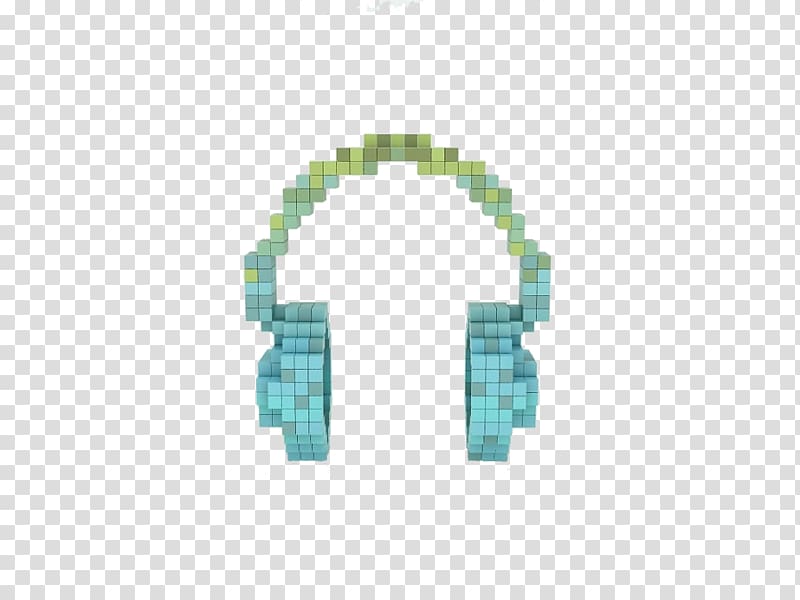 Pixel Headphones, Headphones pixels transparent background PNG clipart