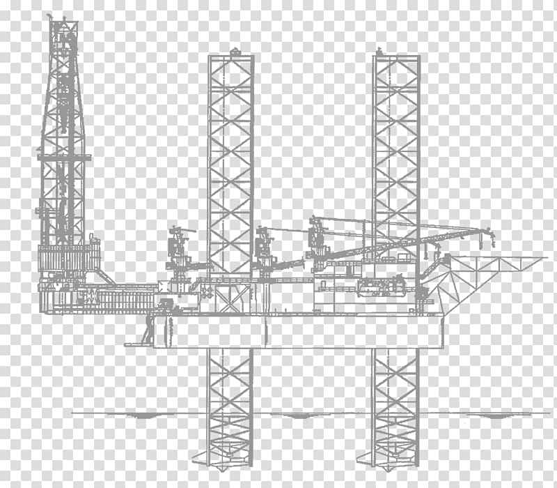 Jackup rig Drilling rig Oil platform Barge, deepwater transparent background PNG clipart