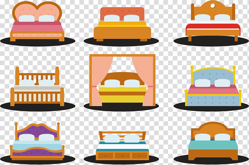Mattress Bed, Bed transparent background PNG clipart