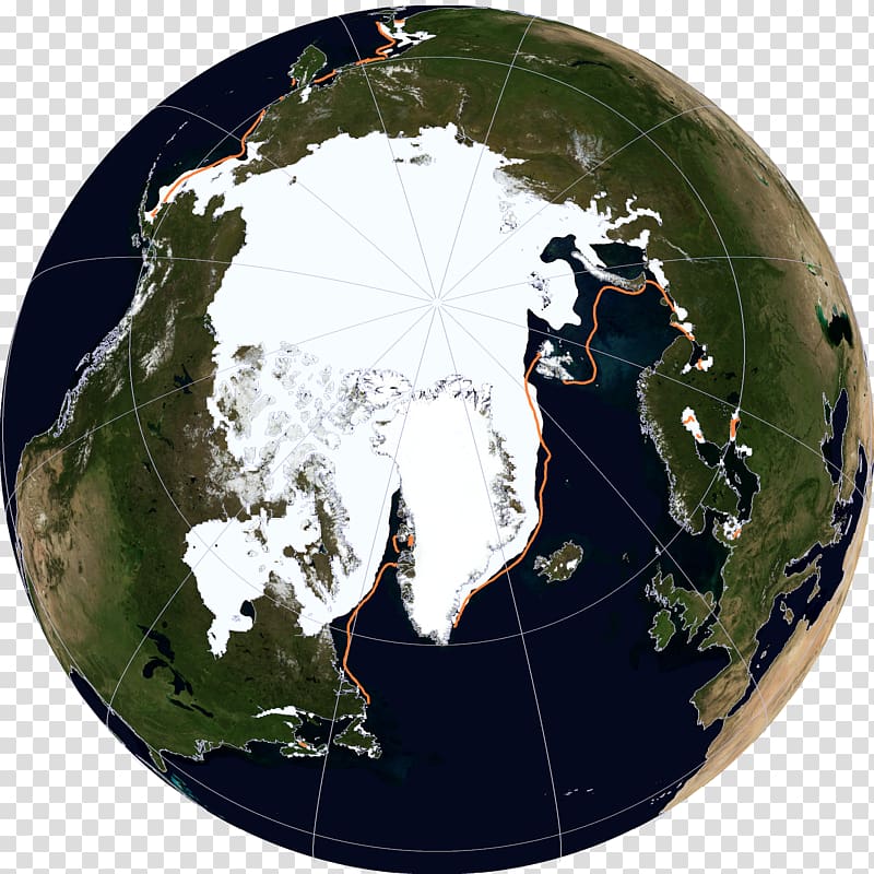 Arctic Ocean National Snow and Ice Data Center Arctic ice pack Measurement of sea ice, earth transparent background PNG clipart
