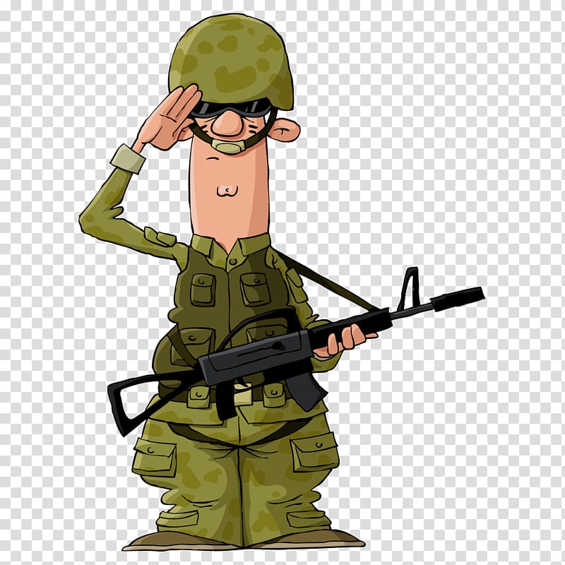 military saluting illustration, Soldier Cartoon Army , Soldier transparent background PNG clipart