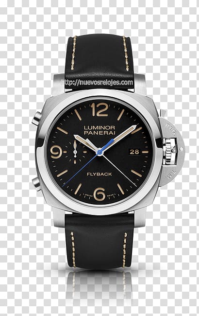 Panerai Men\'s Luminor Marina 1950 3 Days Flyback chronograph Watch, Pamela transparent background PNG clipart