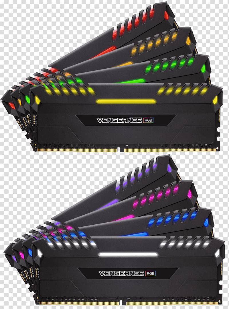 DIMM DDR4 SDRAM Corsair Vengeance RGB 8GB DDR4 Corsair Components, ddr4 transparent background PNG clipart