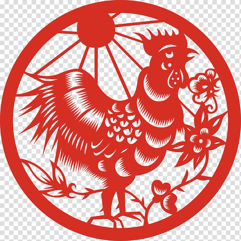 Rooster Chinese New Year Chinese zodiac Tiger Chinese calendar, chicken transparent background PNG clipart