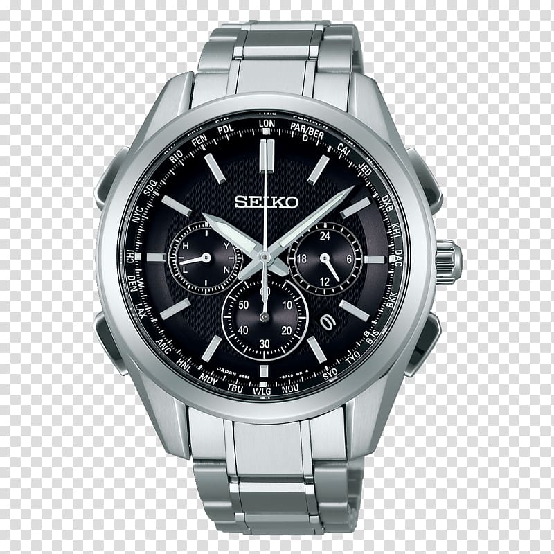 Chronograph Eco-Drive Seiko Citizen Holdings Watch, Metalcoated Crystal transparent background PNG clipart