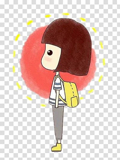 genki girl under the sun transparent background PNG clipart
