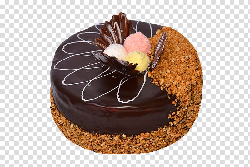 Chocolate truffle Sachertorte Birthday cake Chocolate cake, cake transparent background PNG clipart