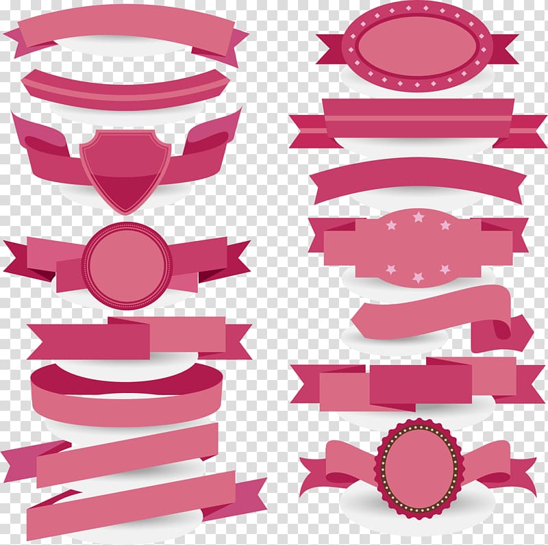Ribbon Illustration, Pink holiday ribbon transparent background PNG clipart