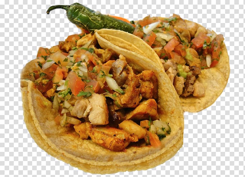 two tacos , Taco Asado Carne asada Roast chicken Mexican cuisine, TACOS transparent background PNG clipart