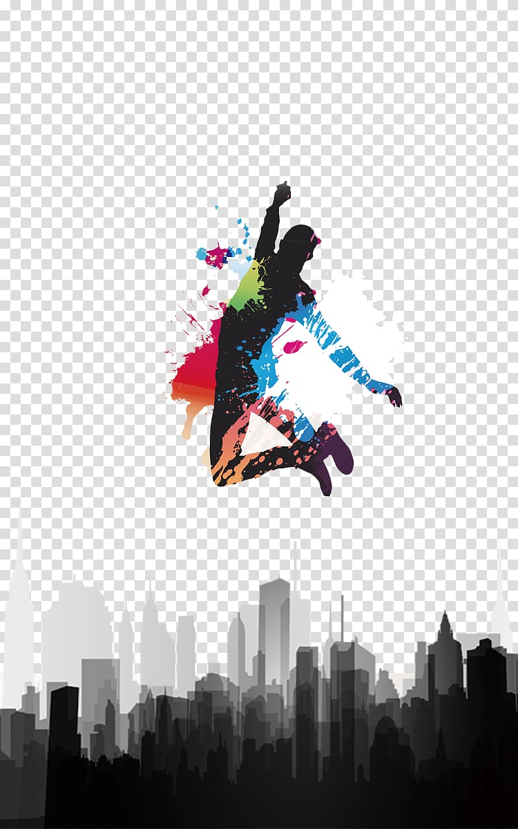 Poster Paper Recruitment Sketch, People jumping up transparent background PNG clipart