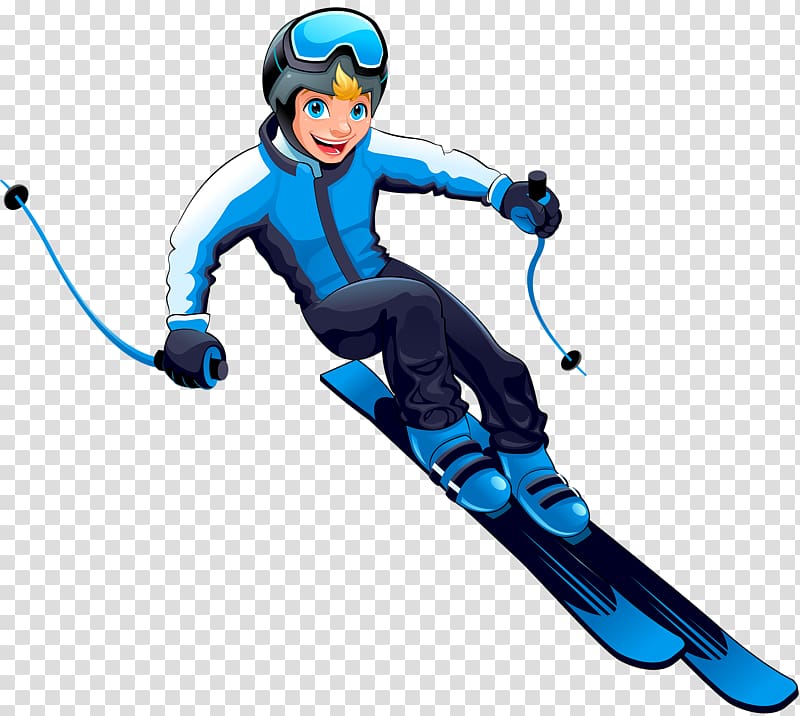 Alpine skiing Cartoon, Winter Sport transparent background PNG clipart