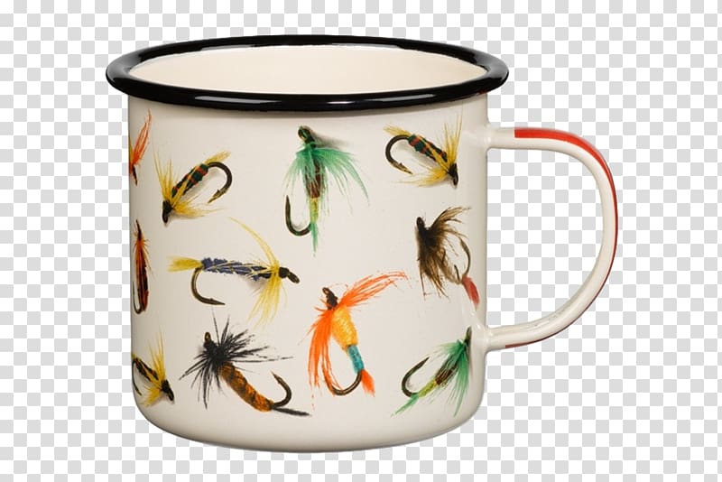 Mug Fly fishing Coffee cup Fish hook Vitreous enamel, mug transparent background PNG clipart