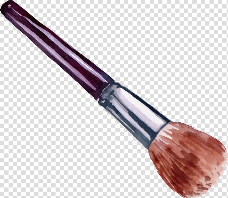 water color painting of face brush, Makeup brush Cosmetics Make-up, Makeup brush transparent background PNG clipart