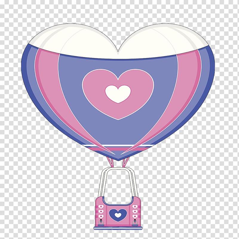 Hot air balloon Heart Toy balloon, Peach color transparent background PNG clipart