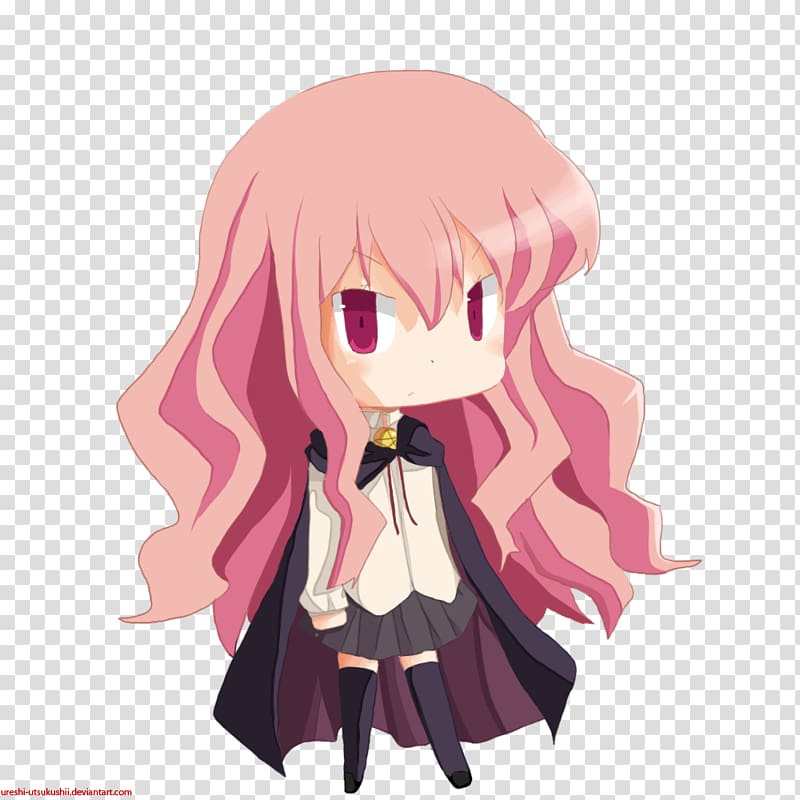 Anime Louise Chibi Lelouch Lamperouge The Familiar of Zero, short hair girl transparent background PNG clipart